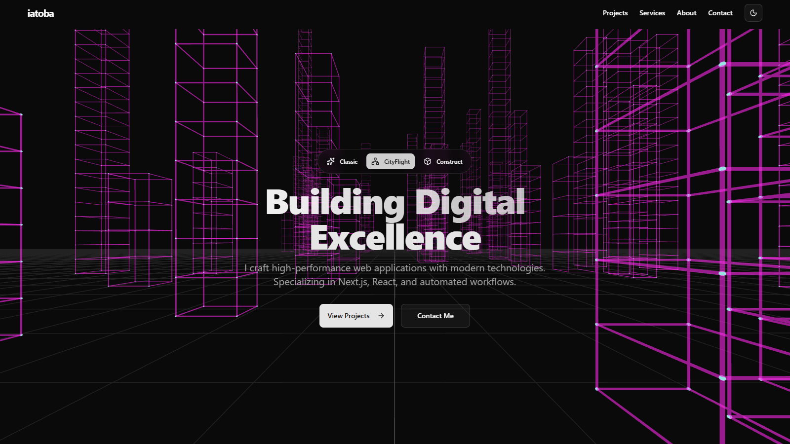 Full‑Stack Portfolio & 3D Landing